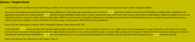 A screenshot with quotes from the HTML Day website.